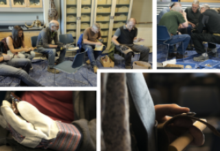 People flintknapping