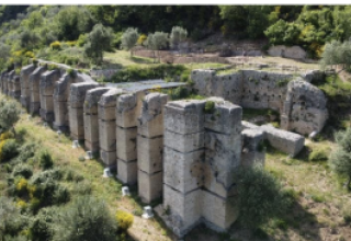 Roman walls in greenery
