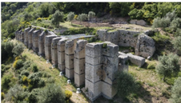 Roman walls in greenery
