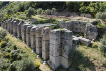 Roman walls in greenery